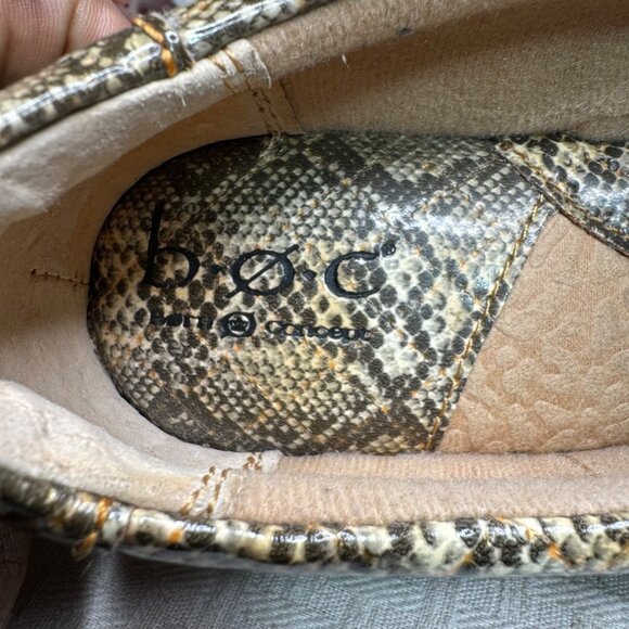 B.O.C Womens Snake Print Leather Slip-On Clogs Size 9 nursing clogs - Picture 3 of 9